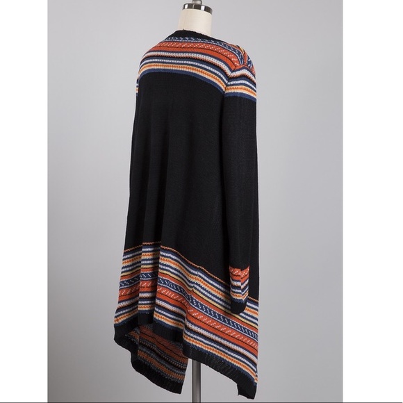 Multi Colored Open Front Cardigan - Picture 3 of 6